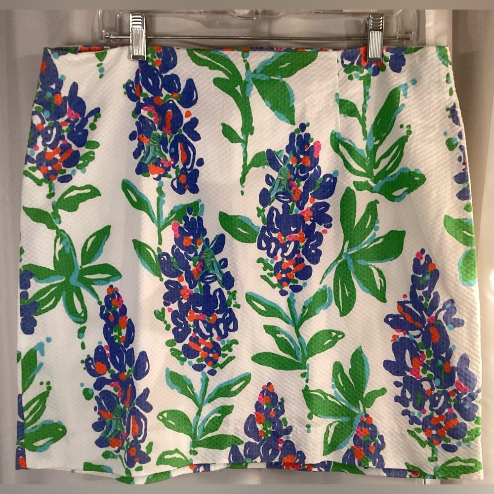 Lilly Pulitzer Lynnie Honeycomb skirt, Blue Bonnets, size 14.